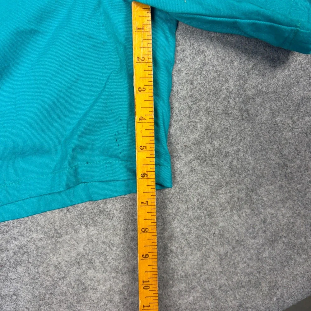 Vintage Gotcha Mens Teal Turquoise Cotton Twill Surf Shorts Size 30 90s Surfwear